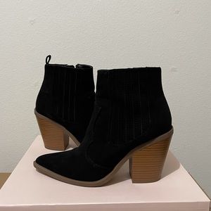 Western black booties